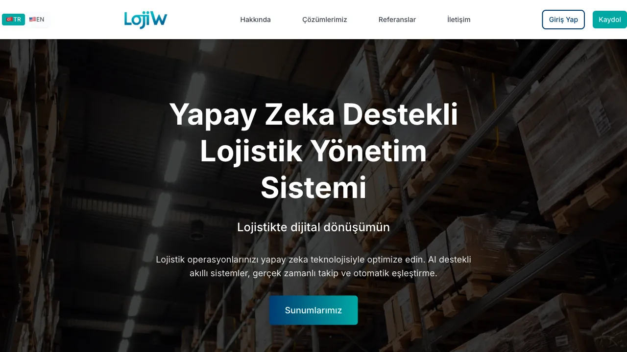 LojiWorld web sitesi ön izleme